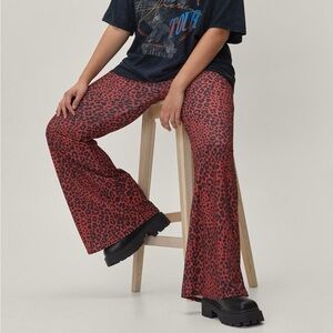 Red Leopard Print Pants